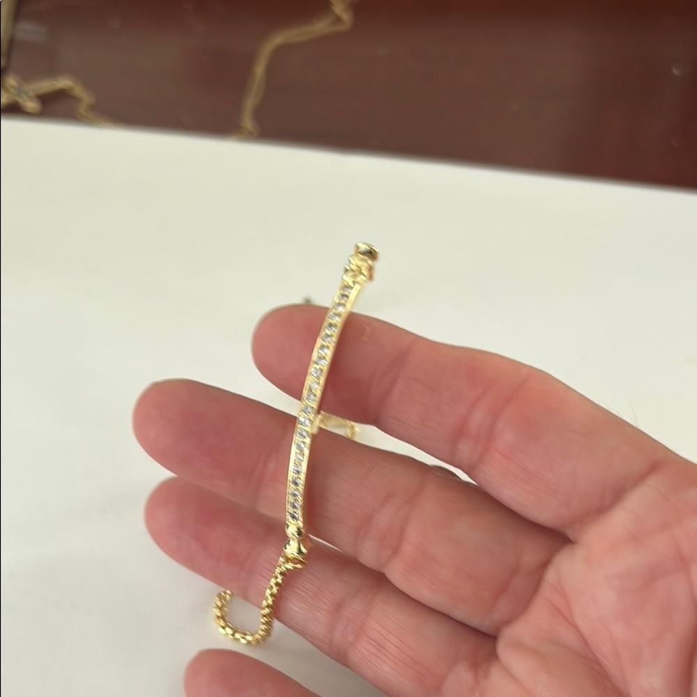 Kendra Scott Gold Bracelet with Crystal Accents